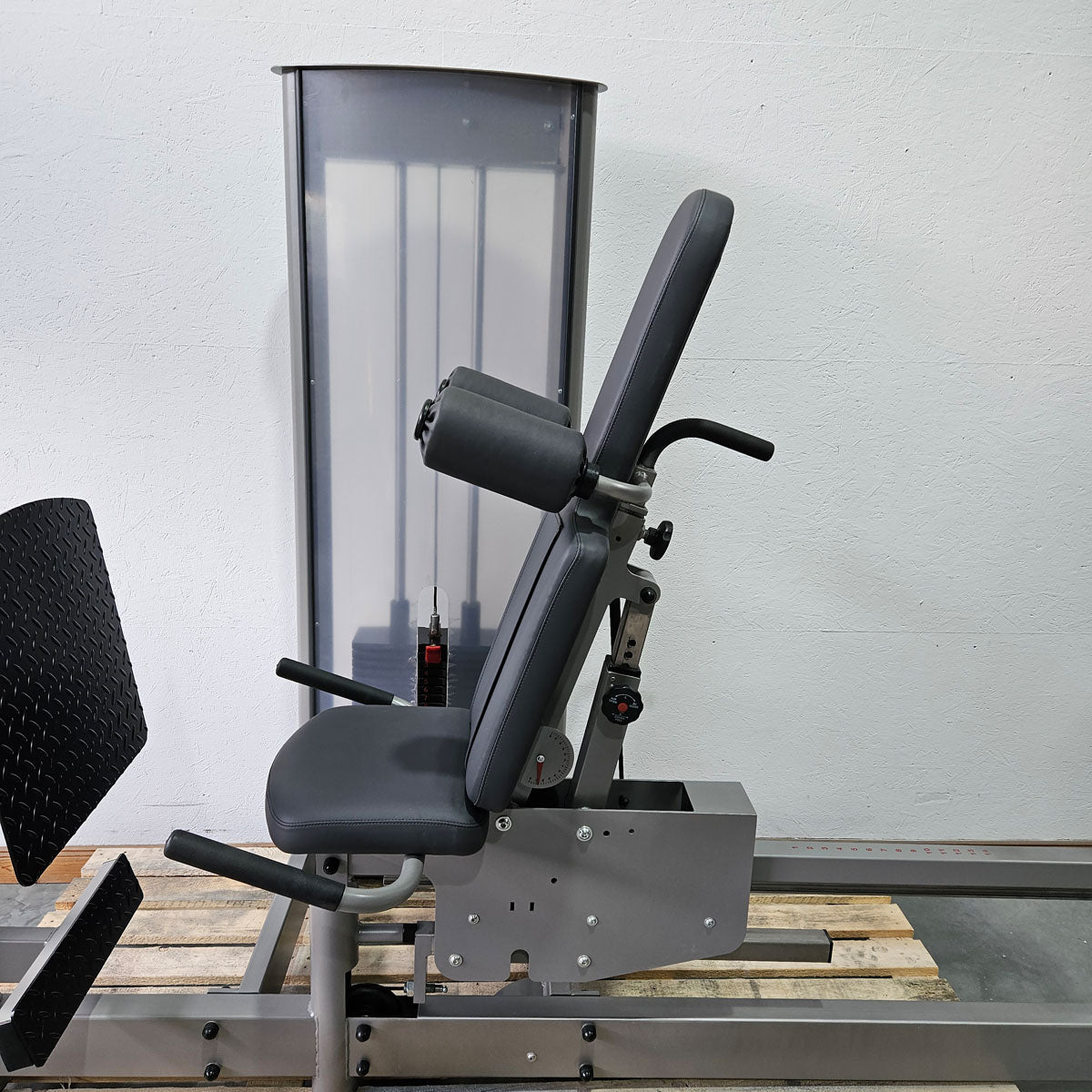 Pego Sport Funktionsstemme Kombi Sitzend-Liegend,  Beinpresse verstellbar, Rahmen Silber-Grau, gebraucht - überholter Zustand