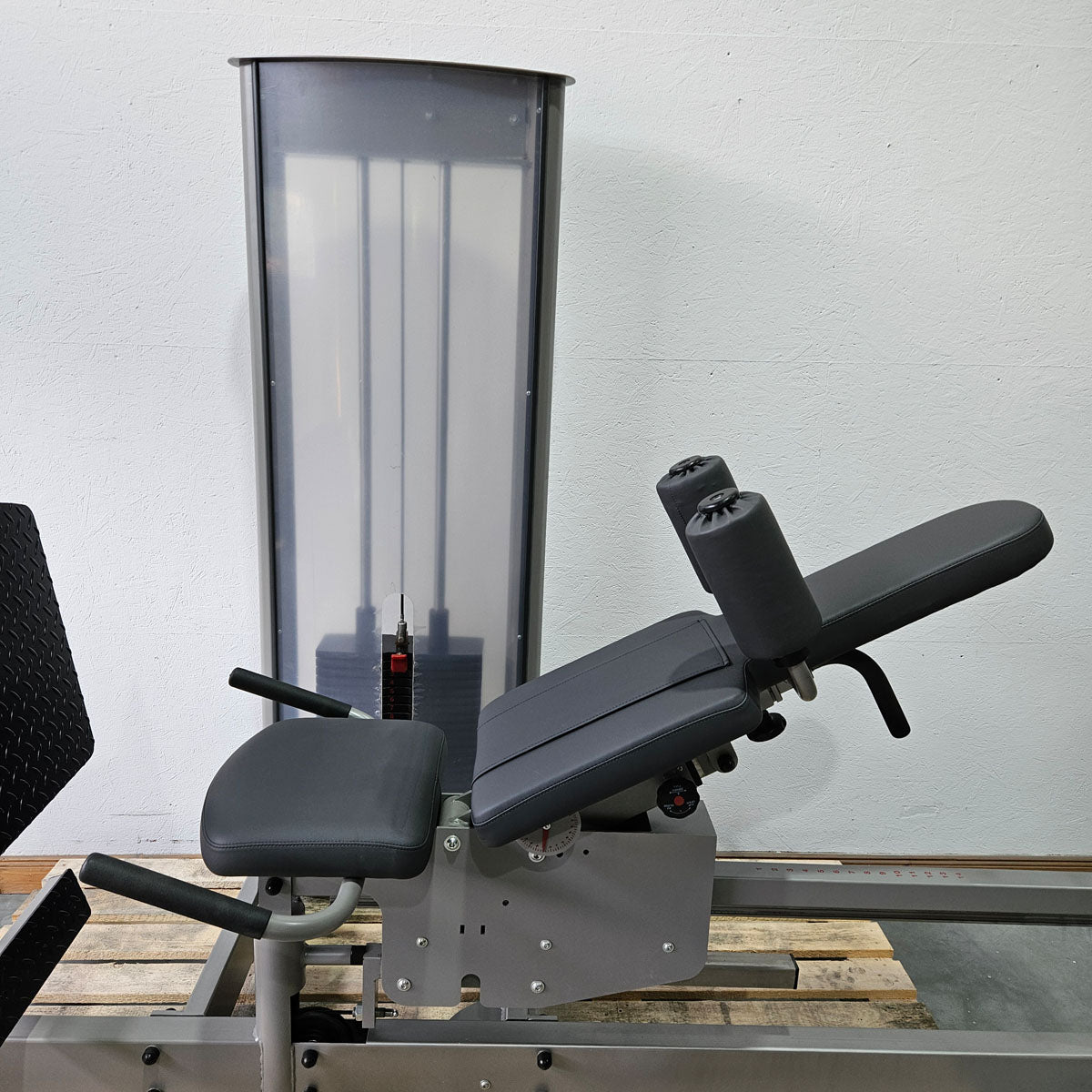 Pego Sport Funktionsstemme Kombi Sitzend-Liegend,  Beinpresse verstellbar, Rahmen Silber-Grau, gebraucht - überholter Zustand