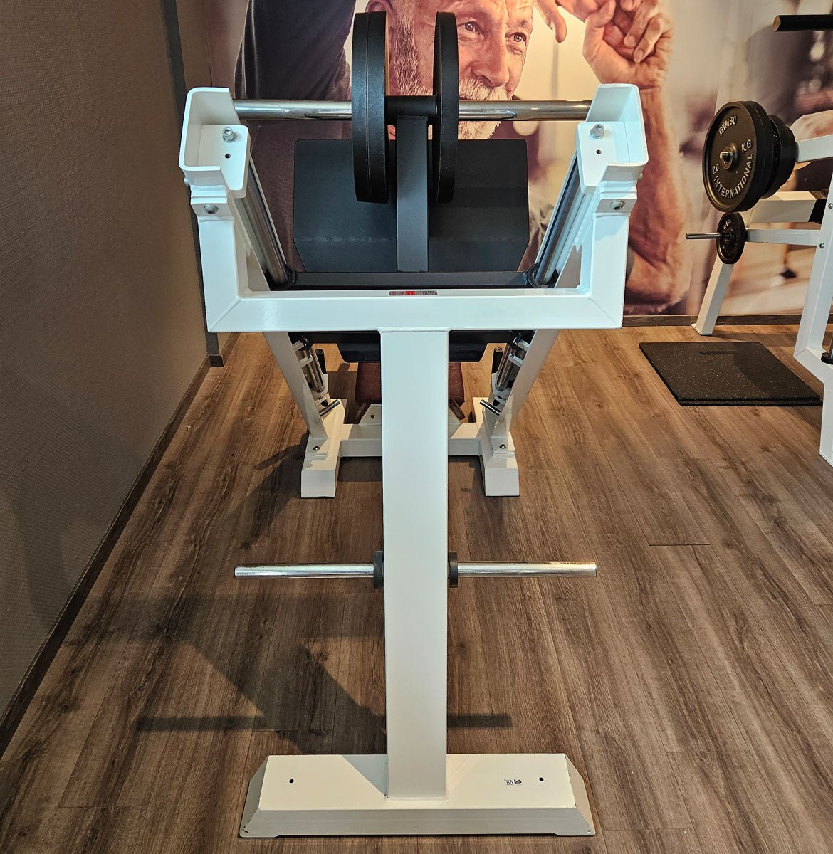 Gym80 Leg Press 45 Degrees, Plate Loaded Leg Press, Similar to Pure Kraft 4023, Frame Color White, Used - Tested Condition