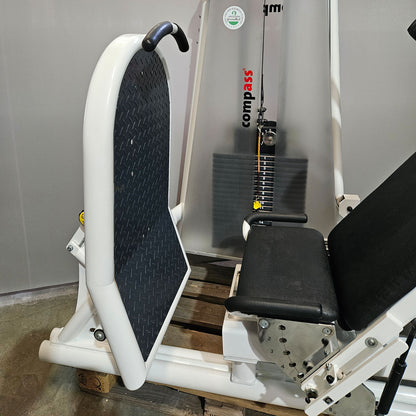 Proxomed Funktionsstemme Compass 530, Beinpresse verstellbar, MPG, Reha, Rahmenfarbe Weiß, Polster Schwarz, gebraucht - überholter Zustand