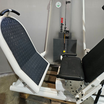 Proxomed Funktionsstemme Compass 530, Beinpresse verstellbar, MPG, Reha, Rahmenfarbe Weiß, Polster Schwarz, gebraucht - überholter Zustand