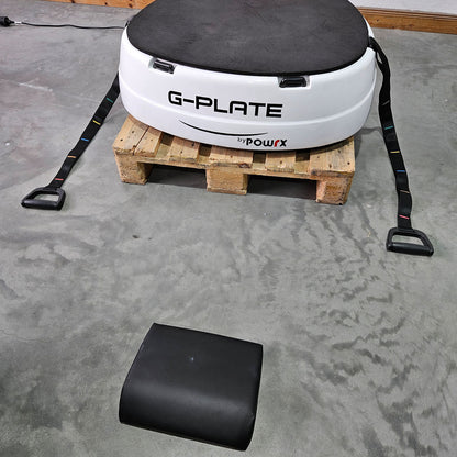 G-Plate by POWRX, Vibrationsplatte mit Luftfederung, Touchscreen Display, Farbe Weiß, gebraucht - geprüfter Zustand