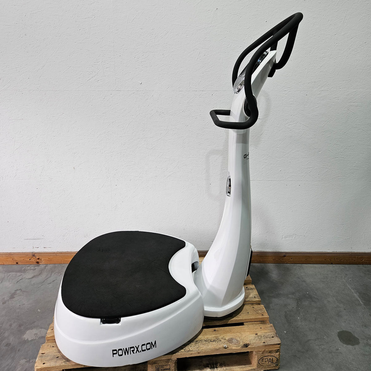 G-Plate by POWRX, Vibrationsplatte mit Luftfederung, Touchscreen Display, Farbe Weiß, gebraucht - geprüfter Zustand