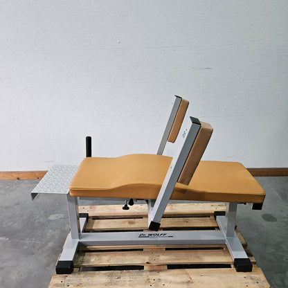 Dr. Wolff Lower Abdominal Trainer 345, abdominal bench, silver frame, used - tested condition