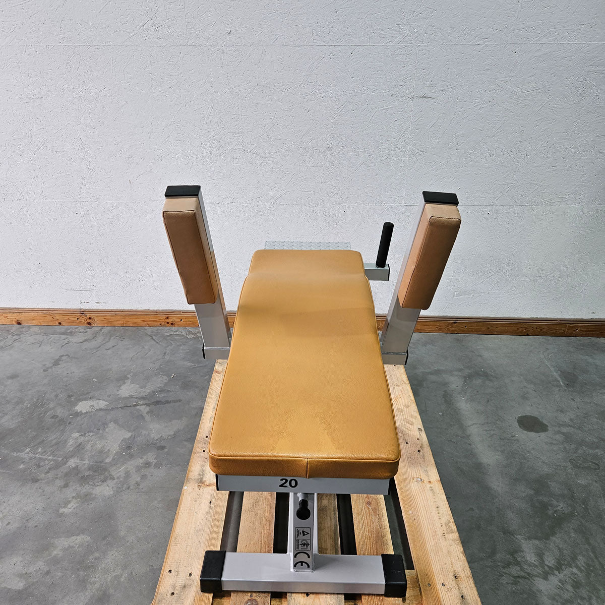 Dr. Wolff Lower Abdominal Trainer 345, abdominal bench, silver frame, used - tested condition
