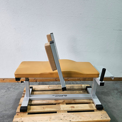 Dr. Wolff Lower Abdominal Trainer 345, abdominal bench, silver frame, used - tested condition