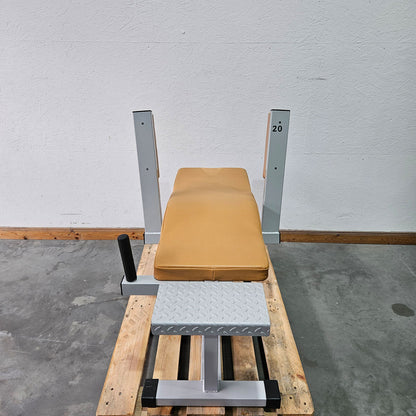 Dr. Wolff Lower Abdominal Trainer 345, abdominal bench, silver frame, used - tested condition