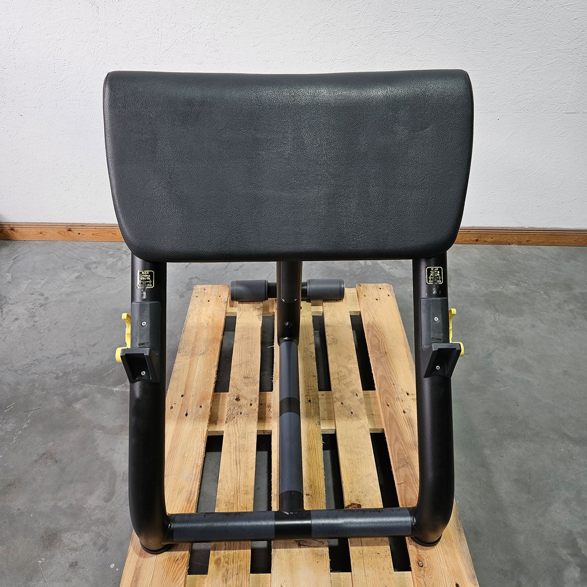 TechnoGym Scottcurl Bench, Scott bench, biceps training bench, color black, upholstery black, used - tested condition
