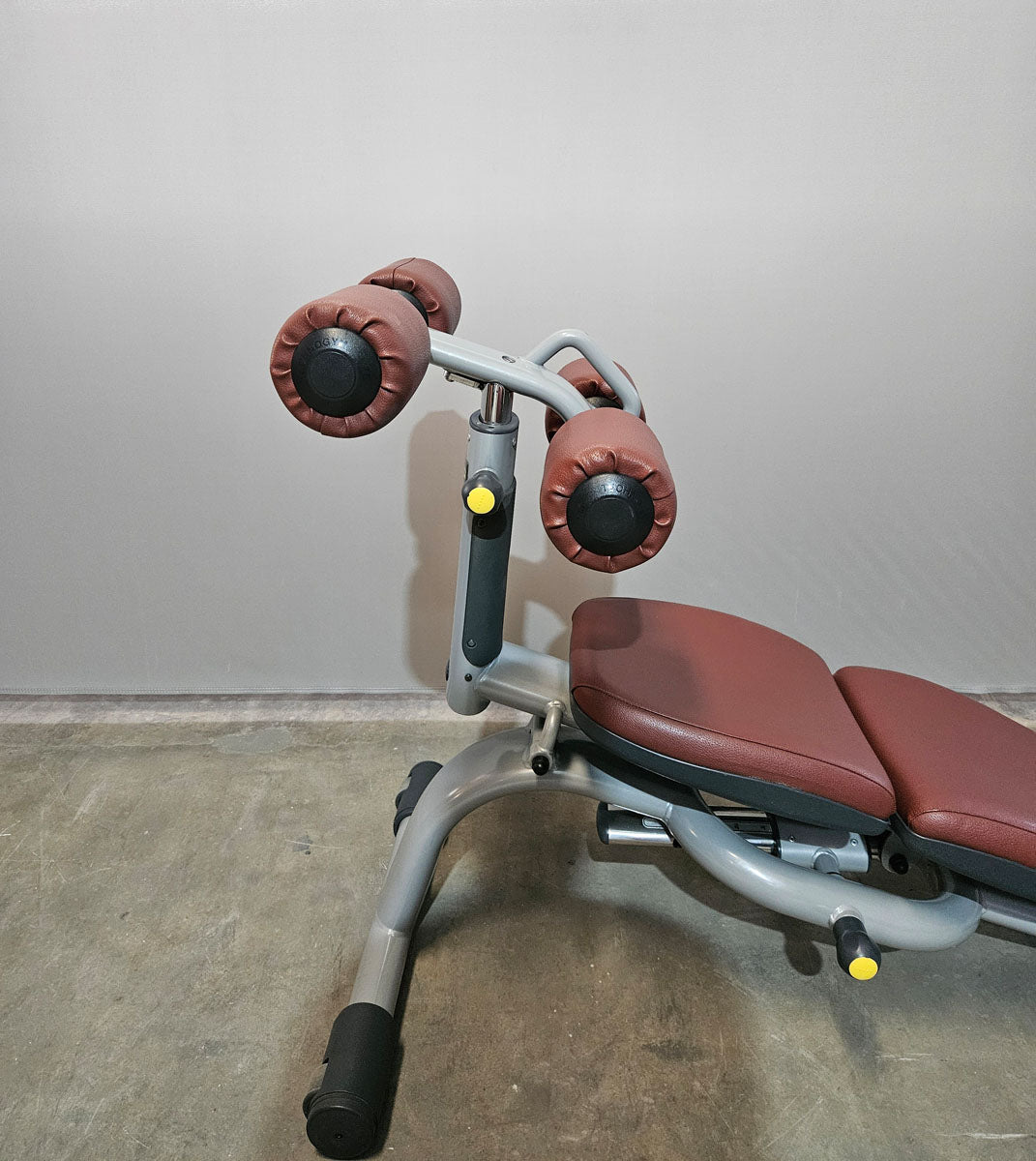 Technogym 2er Set Lower Back Bench und Abdominal Bench - Hyperextension Rückenstreckerbank und verstellbare Bauchbank, Rahmen Silber, gebraucht - überholter Zustand