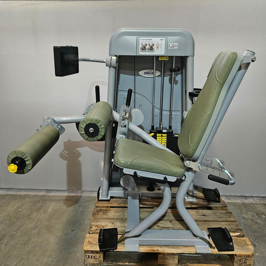 Ergo-Fit Leg Flexion 4100 S Med with display, seated leg curl with medical approval, MPG, built in 2020, frame silver, used - refurbished condition