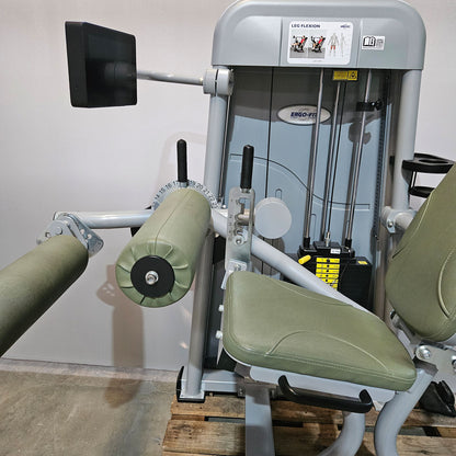 Ergo-Fit Leg Flexion 4100 S Med with display, seated leg curl with medical approval, MPG, built in 2020, frame silver, used - refurbished condition
