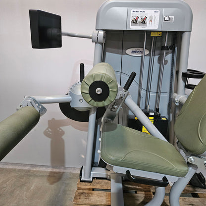 Ergo-Fit Leg Flexion 4100 S Med with display, seated leg curl with medical approval, MPG, built in 2020, frame silver, used - refurbished condition