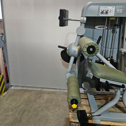 Ergo-Fit Leg Flexion 4100 S Med with display, seated leg curl with medical approval, MPG, built in 2020, frame silver, used - refurbished condition