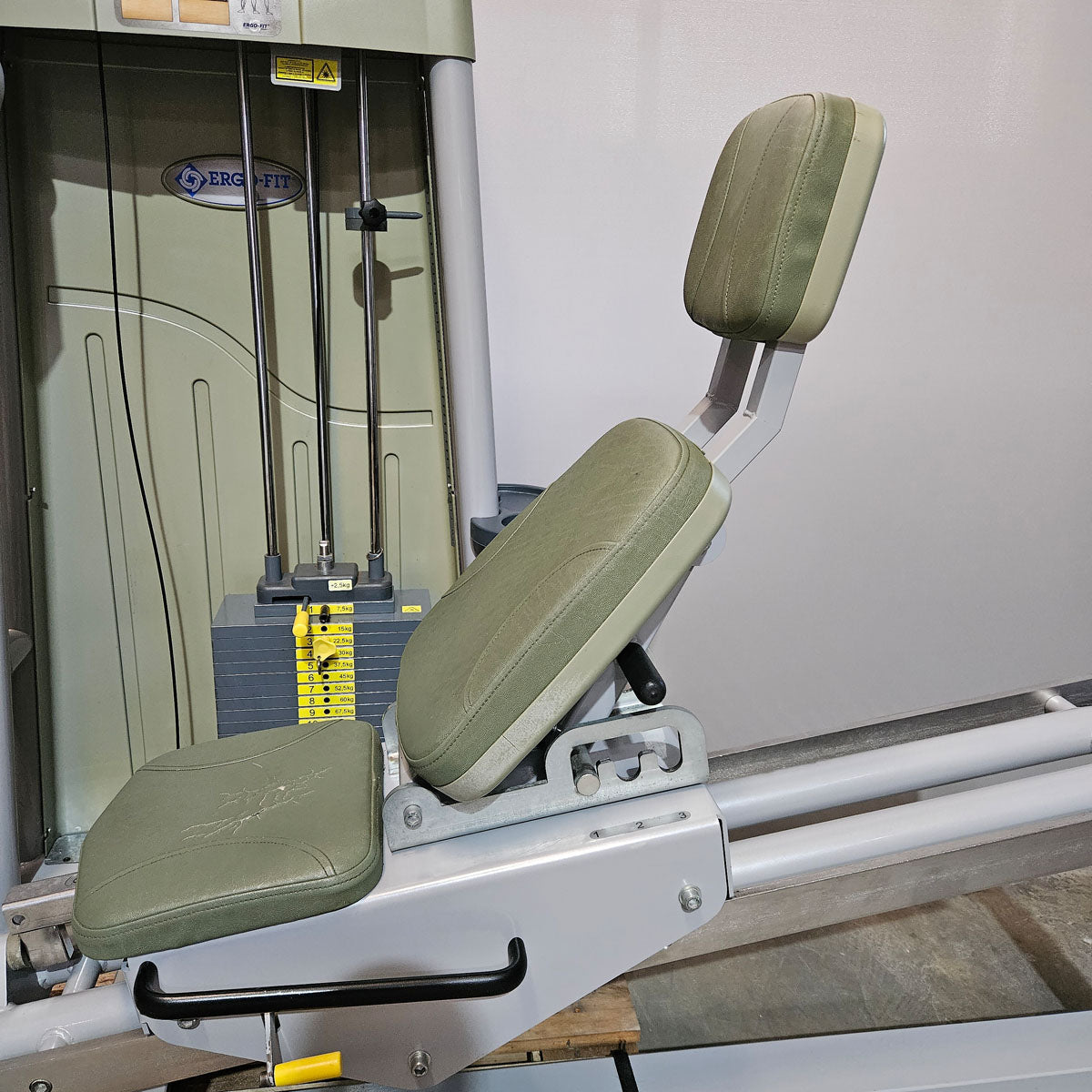 Ergo-Fit functional leg press, adjustable, 172.5 kg weight block, 4000 S MED series, MPG, rehab, frame color silver, used - refurbished condition