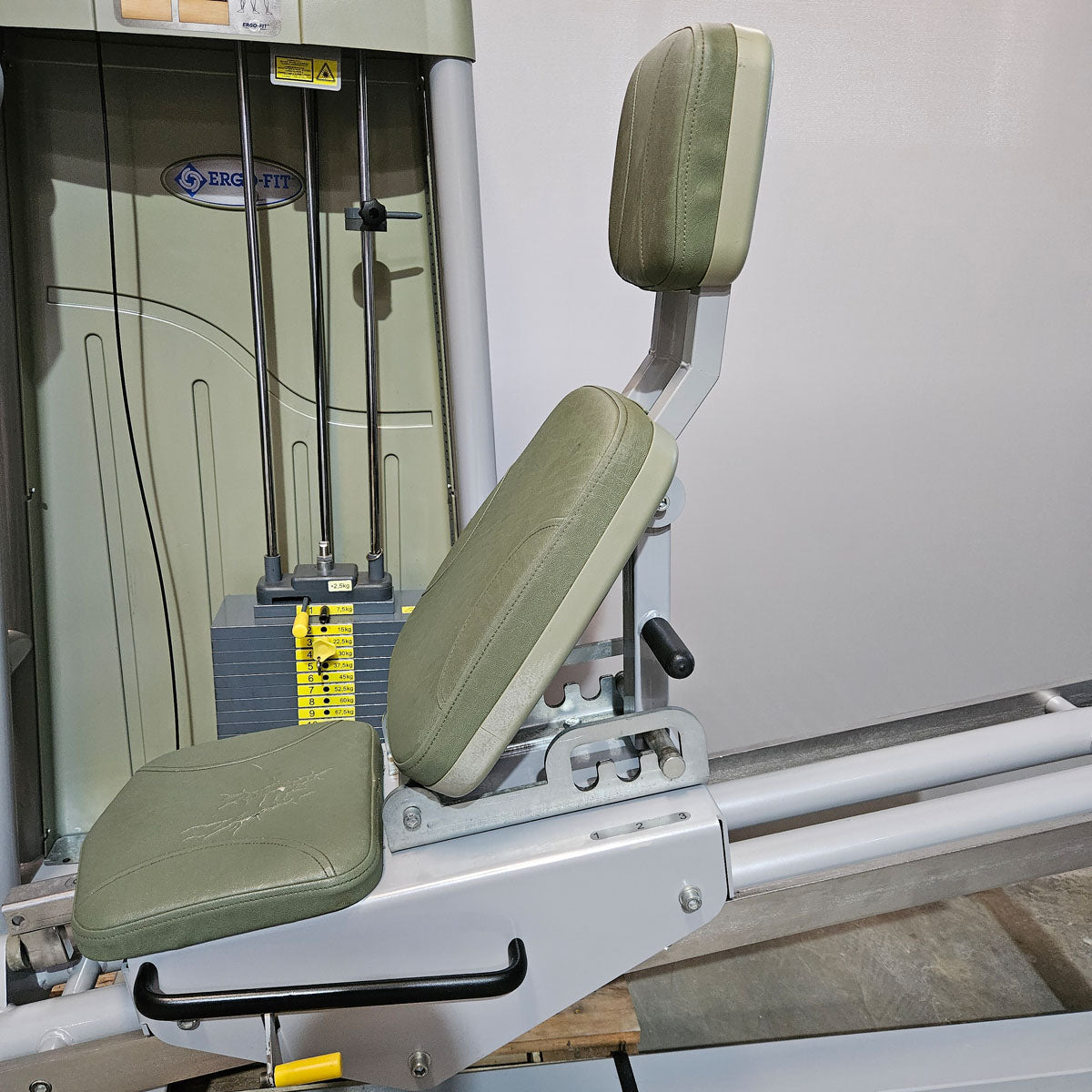 Ergo-Fit functional leg press, adjustable, 172.5 kg weight block, 4000 S MED series, MPG, rehab, frame color silver, used - refurbished condition