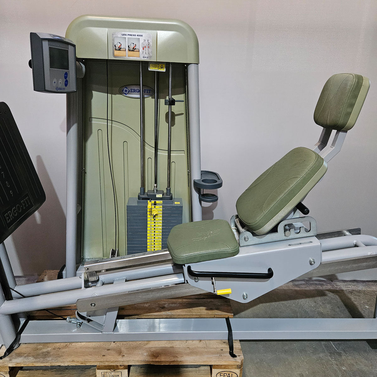 Ergo-Fit functional leg press, adjustable, 172.5 kg weight block, 4000 S MED series, MPG, rehab, frame color silver, used - refurbished condition