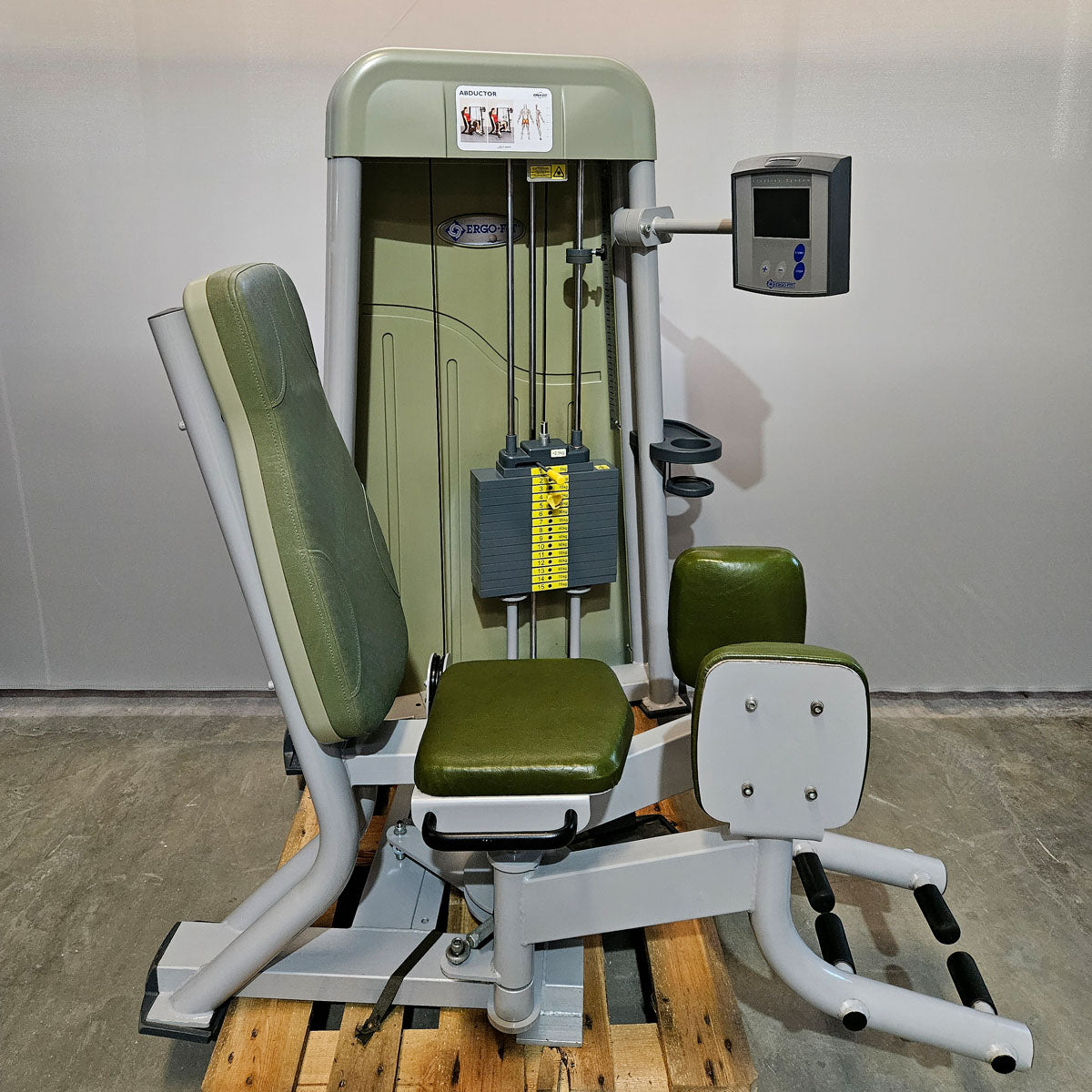 Ergo-Fit Abductor Machine, Hip Abduction Abductor, 4000 S MED Series, MPG, Rehab, Frame Color Silver, Used - Refurbished Condition