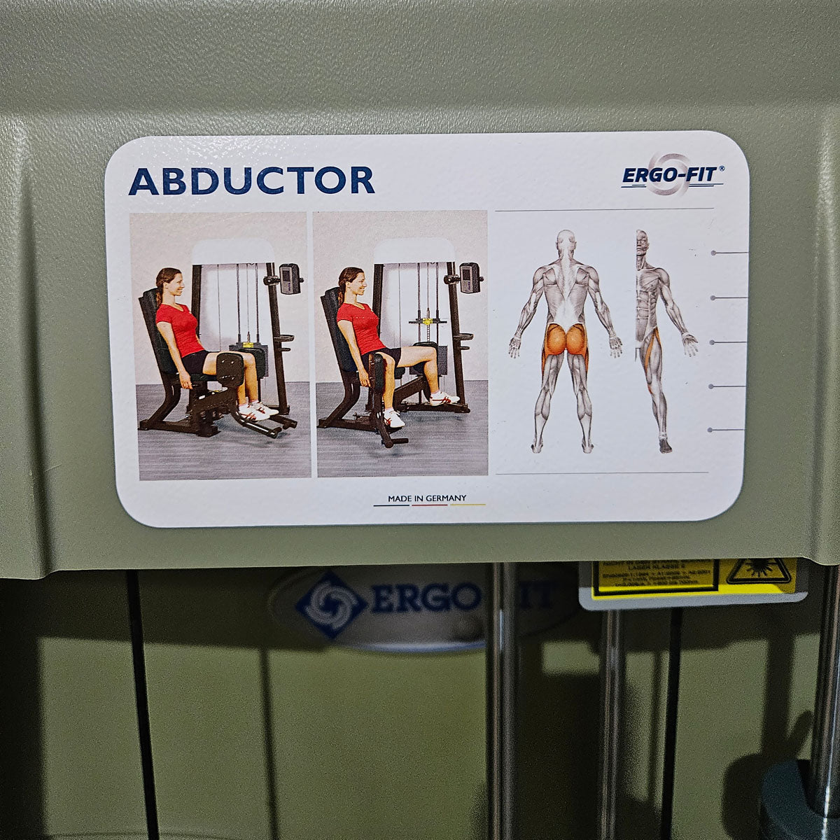 Ergo-Fit Abductor Machine, Hip Abduction Abductor, 4000 S MED Series, MPG, Rehab, Frame Color Silver, Used - Refurbished Condition