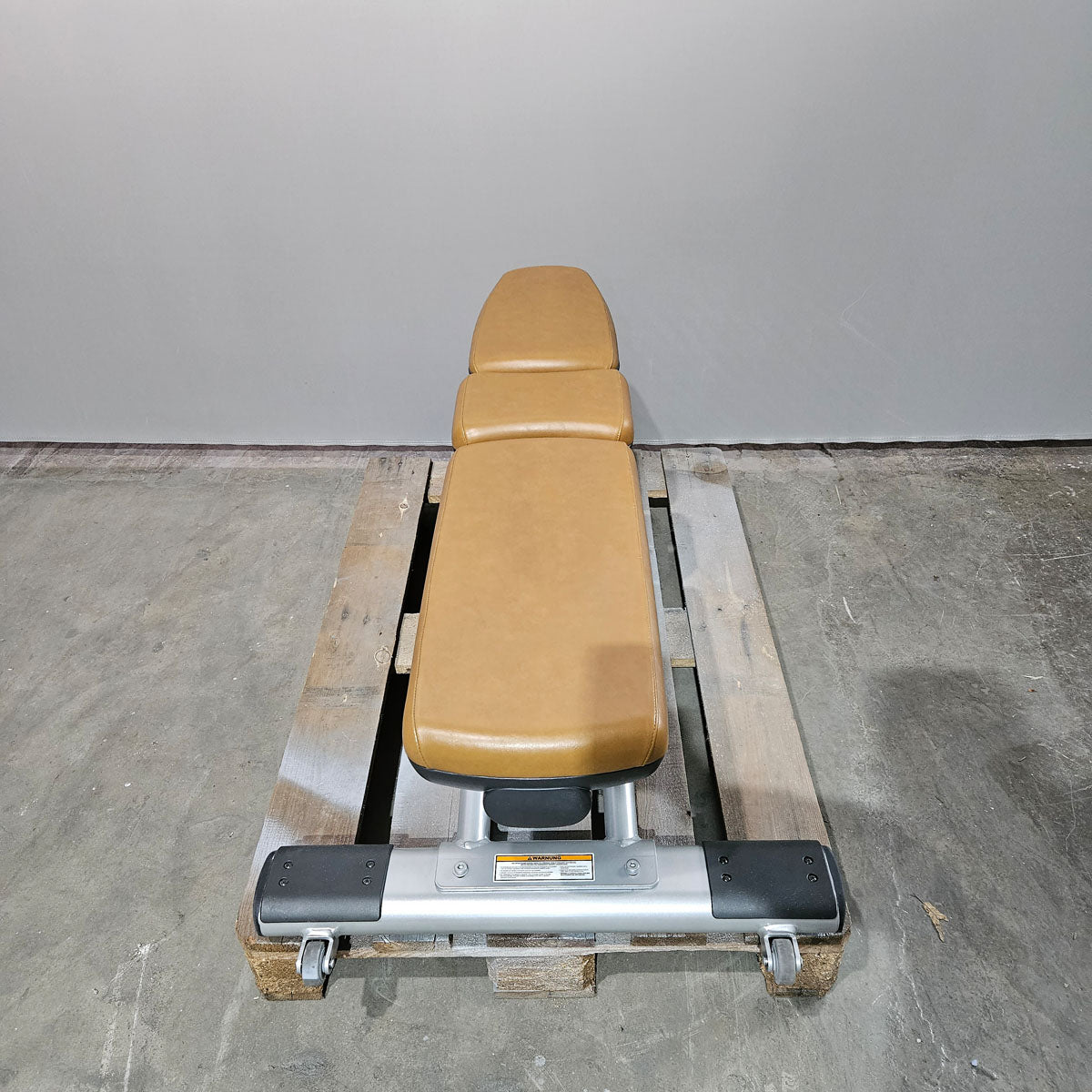 Life Fitness Multi-Adjustable Bench SMAB, Signature Series, frame color silver, upholstery color orange, used - refurbished condition