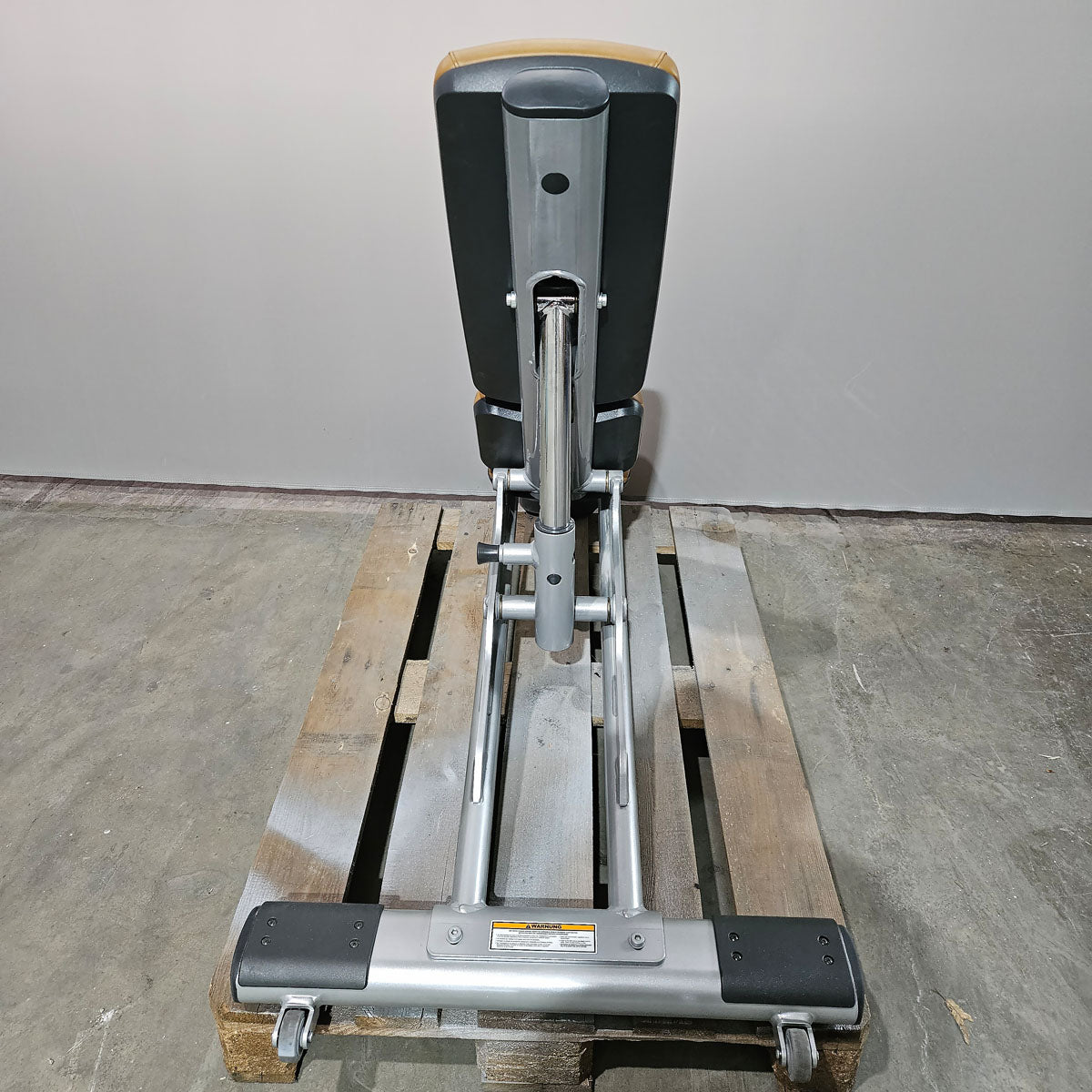 Life Fitness Multi-Adjustable Bench SMAB, Signature Series, frame color silver, upholstery color orange, used - refurbished condition