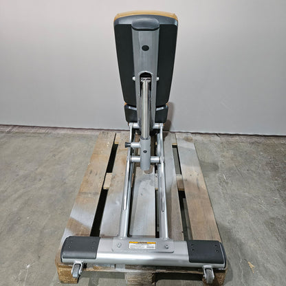 Life Fitness Multi-Adjustable Bench SMAB, Signature Series, frame color silver, upholstery color orange, used - refurbished condition