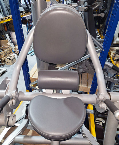 Hoist Roc-IT Low Back RS1204, Lower Back, Back Extension Machine, Roc IT Selectorized Series with plug-in weights, predecessor of the RS-2204, frame color silver, used - refurbished condition