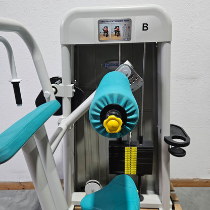 Ergo-Fit horizontal triceps machine, triceps extension, arm extension, 4000 series, frame color white, used - refurbished condition
