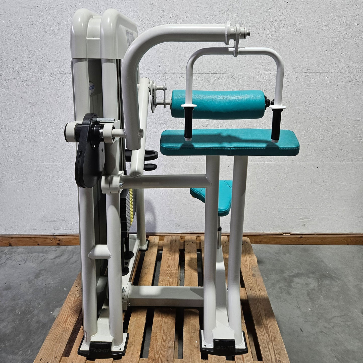 Ergo-Fit horizontal triceps machine, triceps extension, arm extension, 4000 series, frame color white, used - refurbished condition