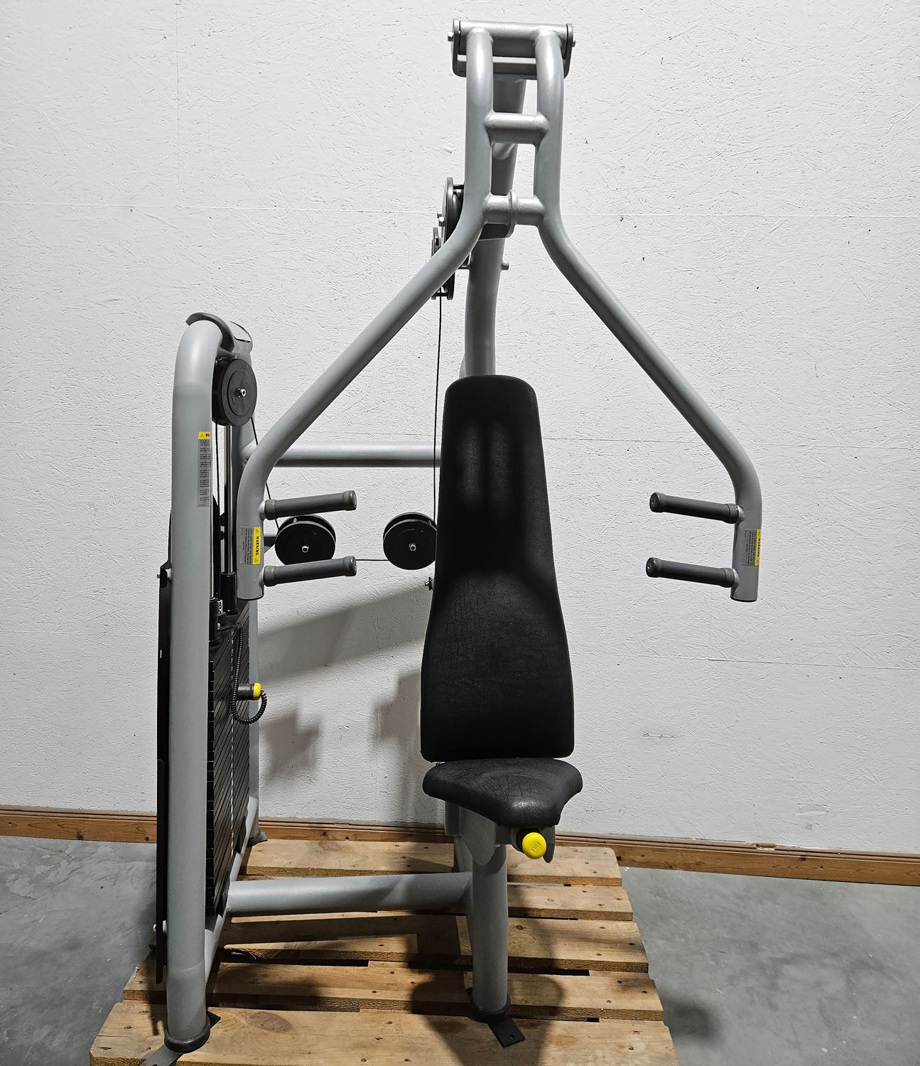 Jimsa bench press machine, chest press, Coolline, frame color silver, used - overhauled condition