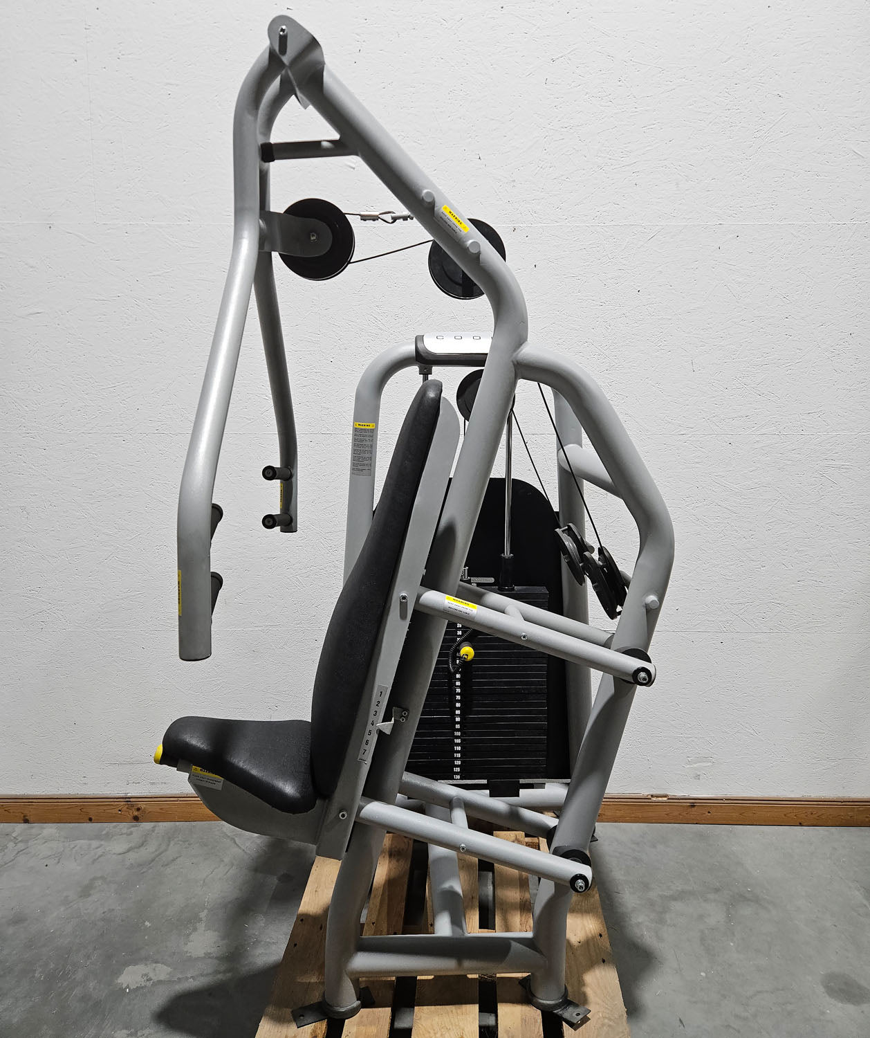 Jimsa bench press machine, chest press, Coolline, frame color silver, used - overhauled condition