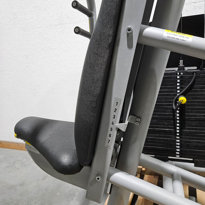 Jimsa bench press machine, chest press, Coolline, frame color silver, used - overhauled condition