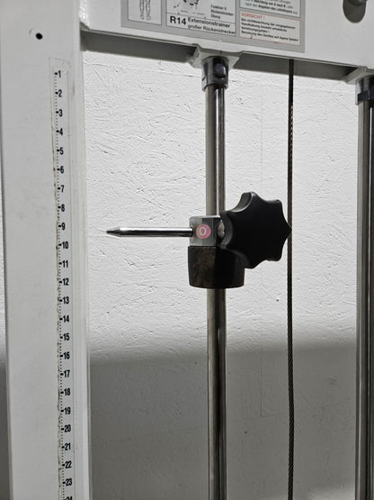 MKB Keller R14 extension trainer, large back extensor, highly adjustable, lower back machine, hyperextension, color white, used - refurbished condition