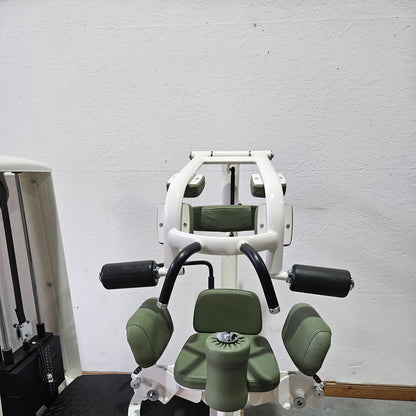 Gym80 Med80 3225 Rotationsmaschine, Rumpfrotator, Twister, seitliche Bauchmuskeln, Farbe Weiß, gebraucht - überholter Zustand