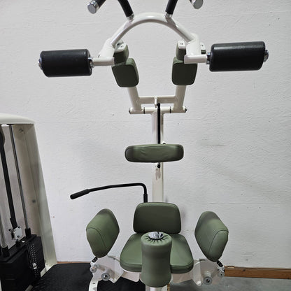 Gym80 Med80 3225 Rotationsmaschine, Rumpfrotator, Twister, seitliche Bauchmuskeln, Farbe Weiß, gebraucht - überholter Zustand