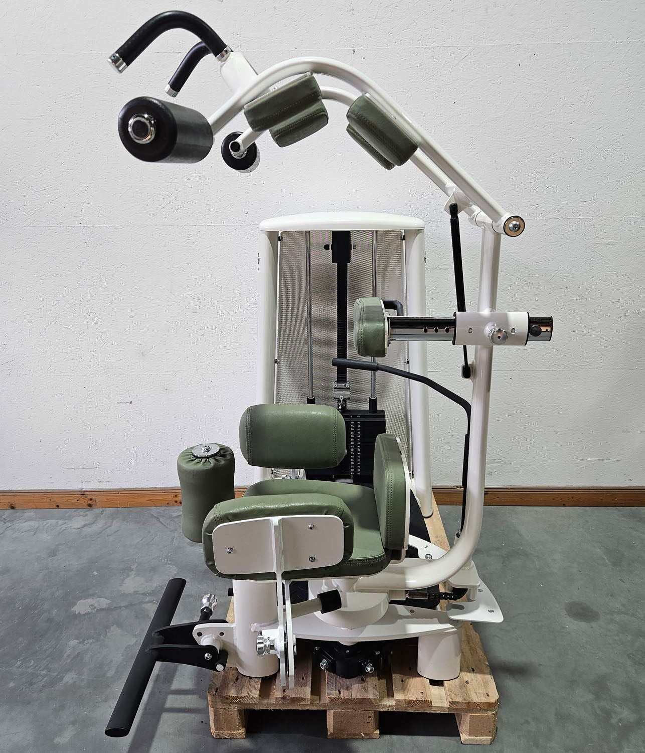Gym80 Med80 3225 Rotationsmaschine, Rumpfrotator, Twister, seitliche Bauchmuskeln, Farbe Weiß, gebraucht - überholter Zustand