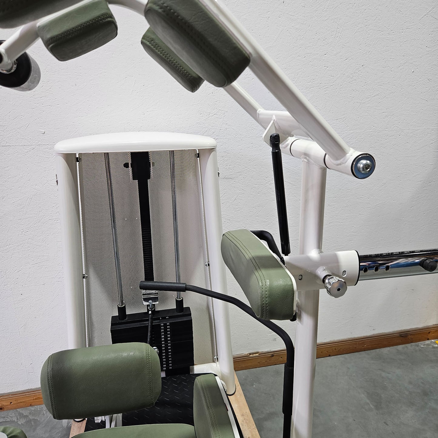 Gym80 Med80 3225 Rotationsmaschine, Rumpfrotator, Twister, seitliche Bauchmuskeln, Farbe Weiß, gebraucht - überholter Zustand