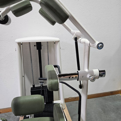 Gym80 Med80 3225 Rotationsmaschine, Rumpfrotator, Twister, seitliche Bauchmuskeln, Farbe Weiß, gebraucht - überholter Zustand
