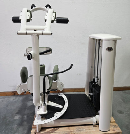 Gym80 Med80 3225 Rotationsmaschine, Rumpfrotator, Twister, seitliche Bauchmuskeln, Farbe Weiß, gebraucht - überholter Zustand