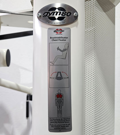 Gym80 3022 Butterfly, Sygnum, chest stabilizer, color white, used - refurbished condition