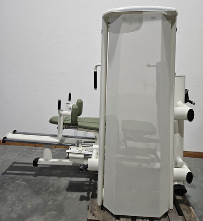 Gym80 Med80 3283 Funktionsstemme sitzend - liegend, Beinpresse verstellbar, Farbe Weiß, gebraucht - überholter Zustand