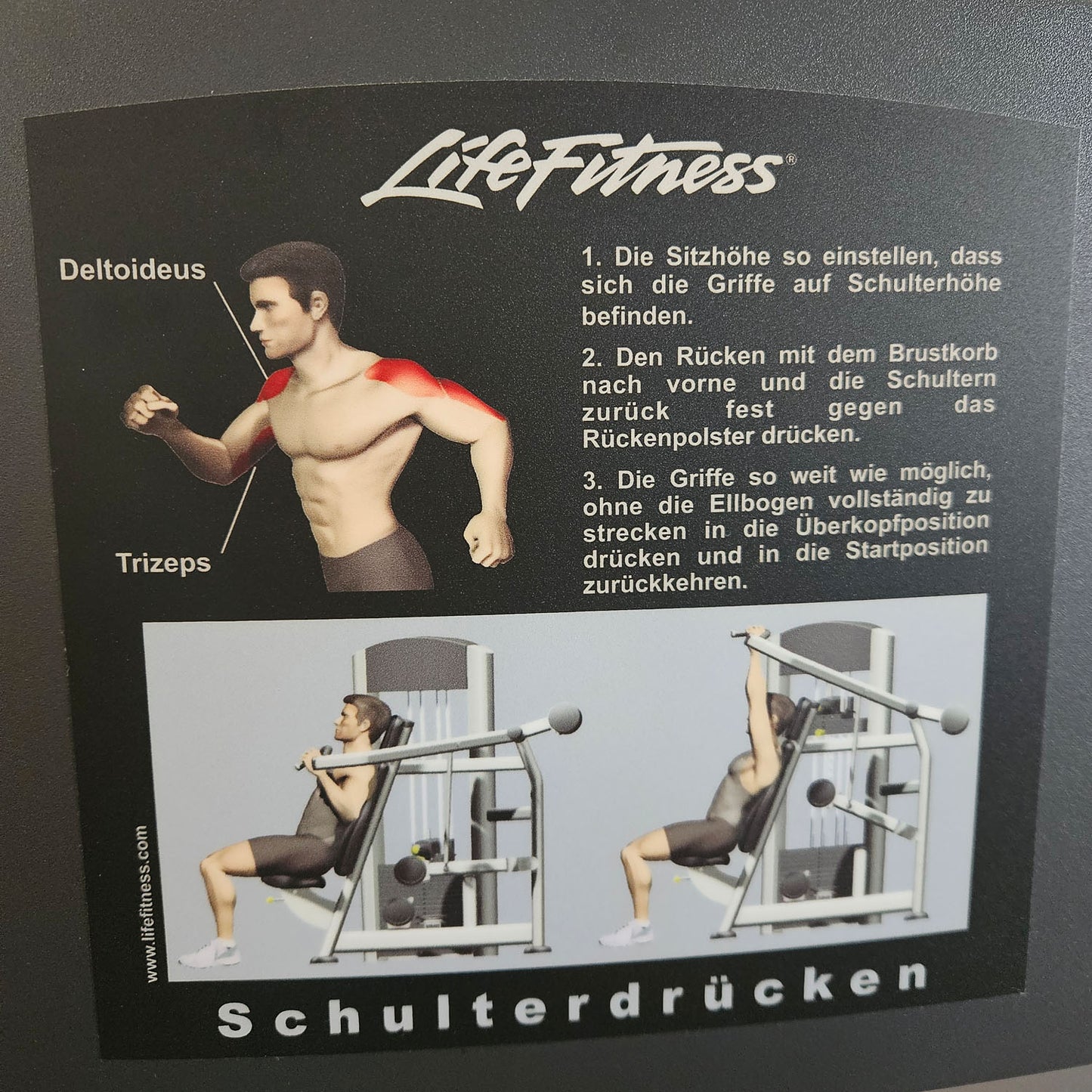 Life Fitness Shoulder Press, Overhead Press, Signature Series, Frame Color Silver, Used - Refurbished Condition
