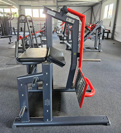 Master Sport Plate loaded Set, 10 Kraftgeräte, Farbe Schwarz und Rot, gebraucht - geprüfter Zustand