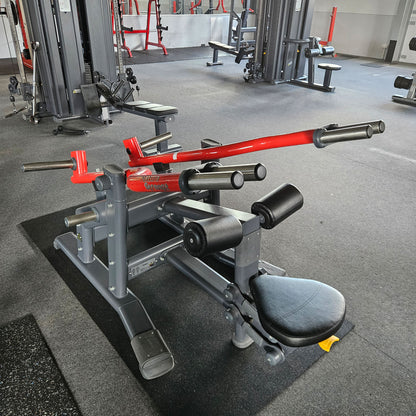 Master Sport Plate loaded Set, 10 Kraftgeräte, Farbe Schwarz und Rot, gebraucht - geprüfter Zustand