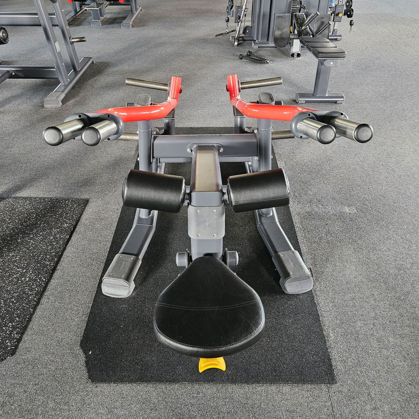 Master Sport Plate loaded Set, 10 Kraftgeräte, Farbe Schwarz und Rot, gebraucht - geprüfter Zustand