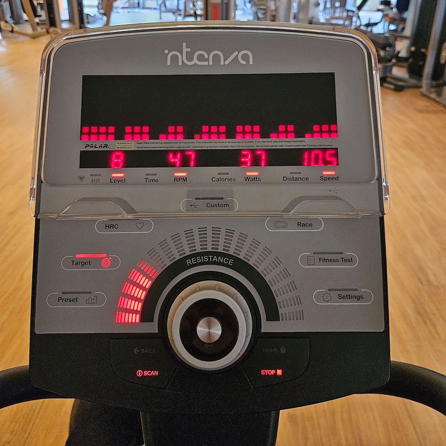 Intenza Recumbent 550 RBi, recumbent ergometer, LED display, used - refurbished condition