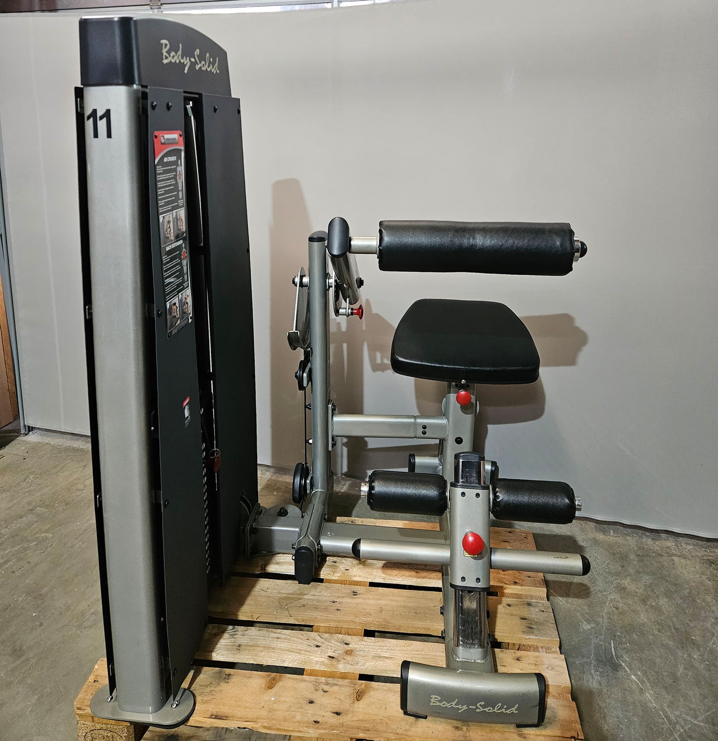 Body Solid Pro Dual Bauch- und Rückenmaschine DABB-SF, 2 in 1 Kombimaschine.  Bauchmuskeltraining und Hyperextension, Abs and Lower Back, gebraucht - geprüfter Zustand