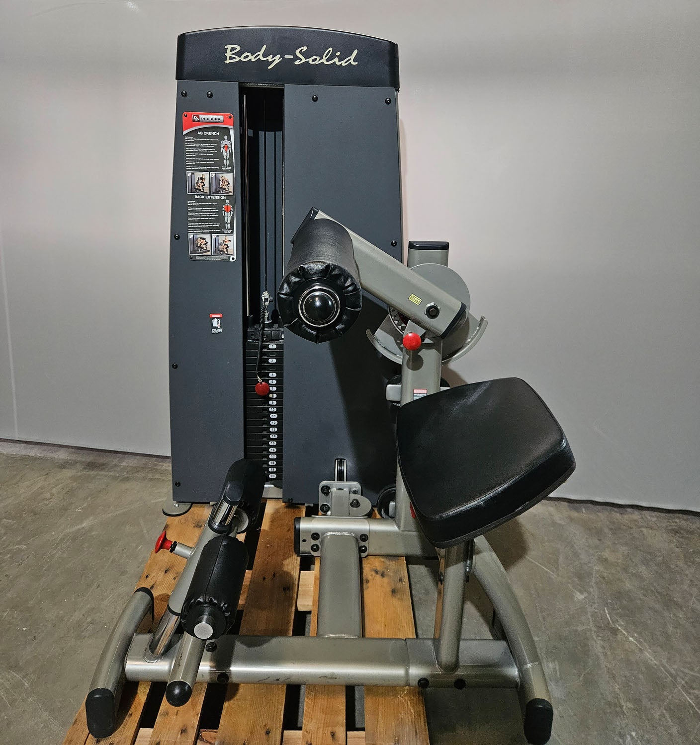 Body Solid Pro Dual Bauch- und Rückenmaschine DABB-SF, 2 in 1 Kombimaschine.  Bauchmuskeltraining und Hyperextension, Abs and Lower Back, gebraucht - geprüfter Zustand
