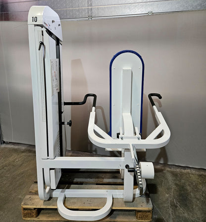Proxomed, Stützstemme, Dips, Trizepsmaschine, Armstrecker, Compass Serie, Farbe Weiß, gebraucht - geprüfter Zustand mit Gebrauchsspuren