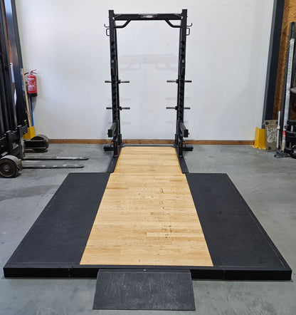 Precor Half Rack inkl. Bodenplattform, Abwurfplattform aus Gummi und Holz, Discovery Series, Ähnlich Full Power Rack, gebraucht - geprüfter Zustand mit optischen Gebrauchsspuren