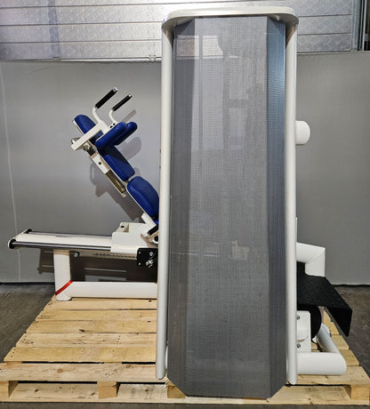 Gym80 Med80 3283 Funktionsstemme sitzend - liegend, 180kg Gewichtsblock, Beinpresse verstellbar, Farbe Weiß, gebraucht - überholter Zustand